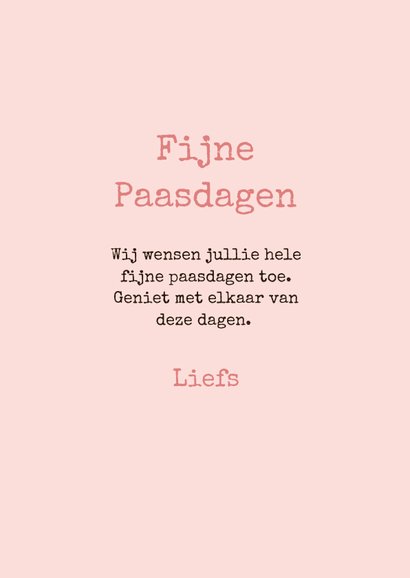 Lieve paaskaarten met foto en eenden kuikentje roze 3