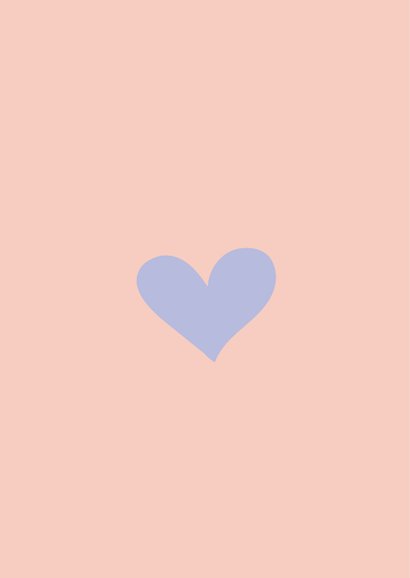Lieve pastel rode kaart met quote 2