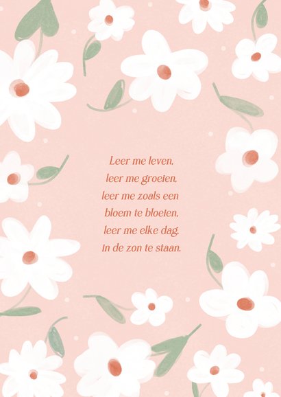 Lieve roze uitnodiging voor een lentefeest met bloemen 2