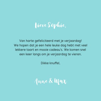 Lieve unicorn verjaardagskaart 3
