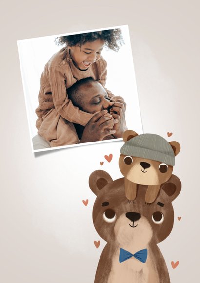 Lieve vaderdagkaart met beertjes, I love you beary much! 2