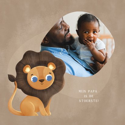 Lieve vaderdagkaart met leeuwtjes eerste Vaderdag 2