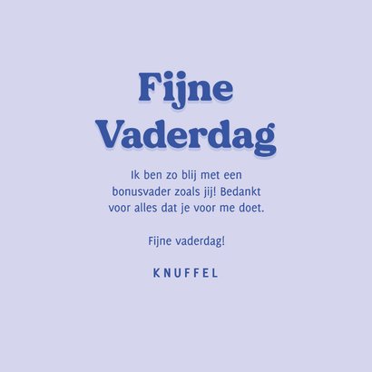 Lieve vaderdagkaart voor bonuspapa blauw hart 3