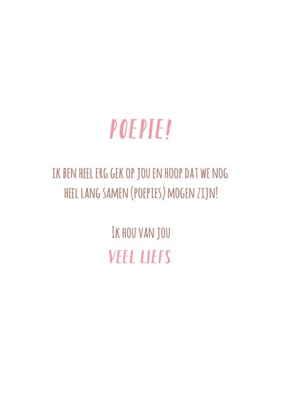 Lieve valentijnskaart met illustratie van twee 'poepies' 3