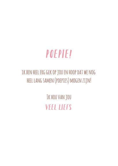 Lieve valentijnskaart met illustratie van twee 'poepies'  3