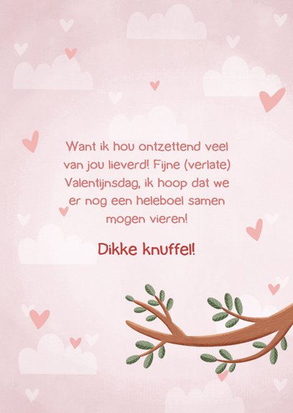 Lieve valentijnskaart te laat luiaard, hartjes & typografie 3