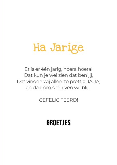Lieve verjaardagskaart hond met lolly en slingers 3