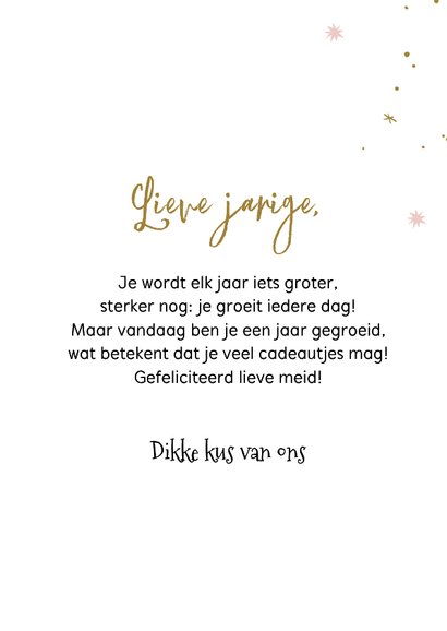 Lieve verjaardagskaart met circuspaardje en kleine sterren 3