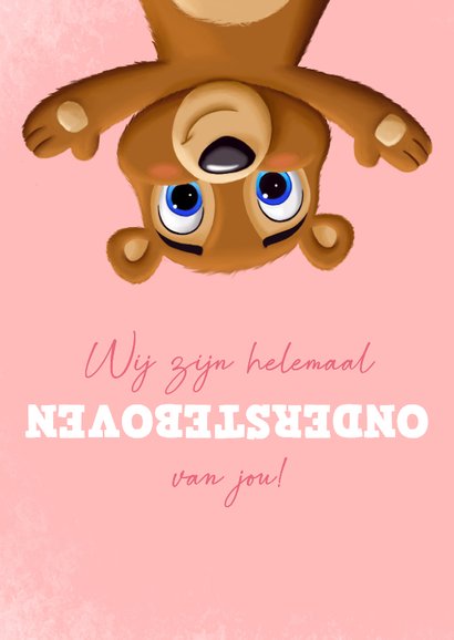 Lieve verjaardagskaart met lief beertje: Happy Bearday! 2
