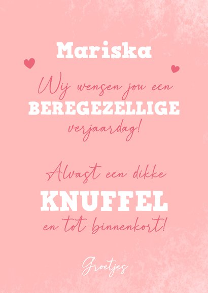 Lieve verjaardagskaart met lief beertje: Happy Bearday! 3