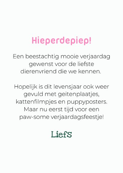 Lieve verjaardagskaart van hond met kraag en tong 3