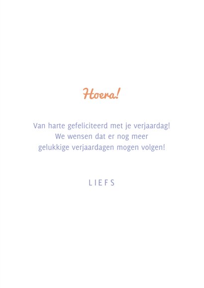 Lila verjaardag felicitatie kaart met typografie 3