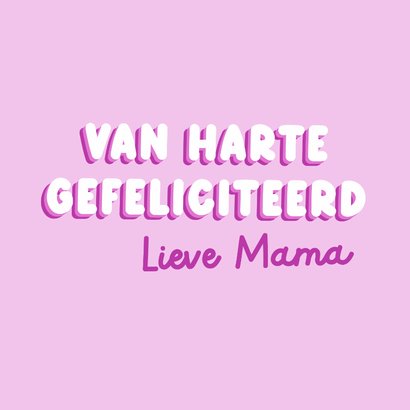 Lila verjaardagskaartje lieve mama met stipjes 2