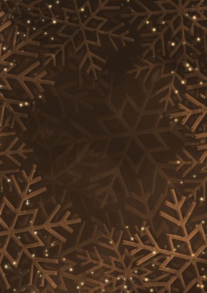 Logo kerstkaart zakelijk met sprankelende kerstbal en sneeuw Achterkant