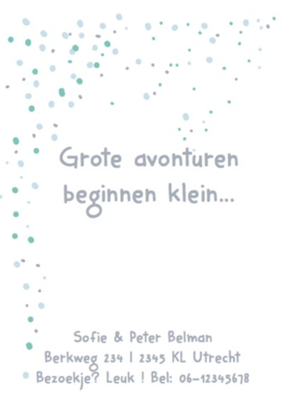 "Love you to the.."geboortekaart 2