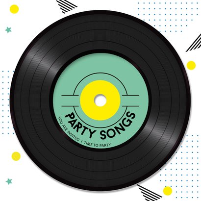 LP uitnodiging 80's party 3
