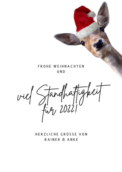 Lustige Weihnachtskarte 'Alles steht Kopf' 3