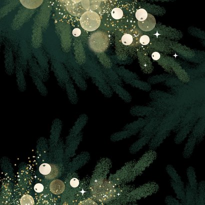 Luxe kerstkaart met twee foto’s en gouden accenten 2