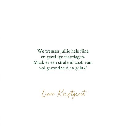 Luxe kerstkaart met twee foto’s en gouden accenten 3