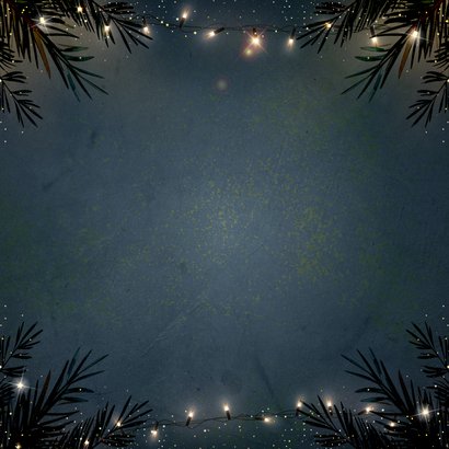 Luxe zakelijk bedankkaart kerst met goudlook typografie  Achterkant