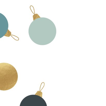 Luxe zakelijke kerstkaart met kerstballen 2