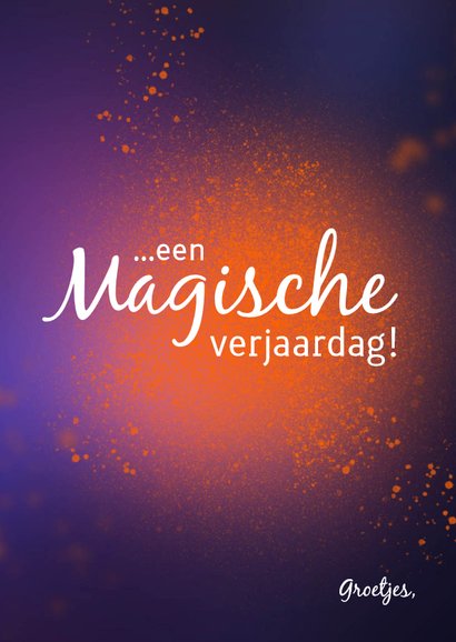 Magische felicitatiekaart van een meisje met een cupcake 3