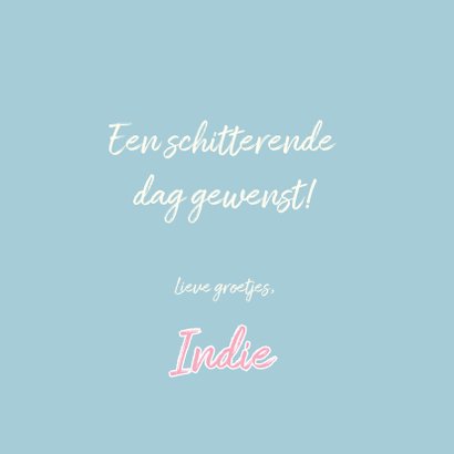 Magische verjaardagskaart met lieve eenhoorn 3