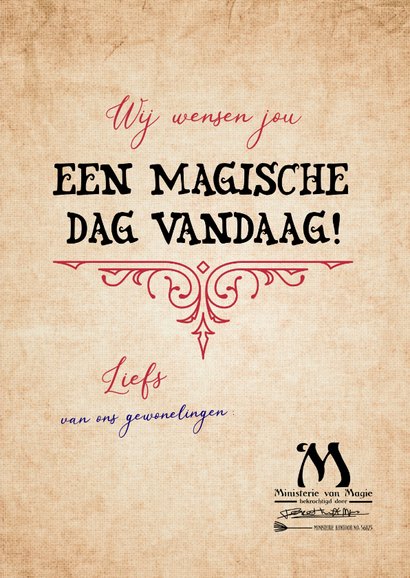 Magische Verjaardagskaart van de NL Toverschool 3