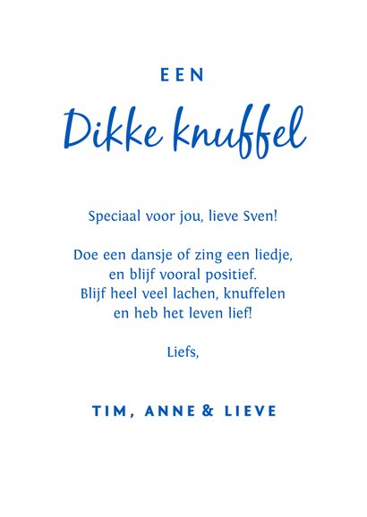 Make-A-Wish kaart met dikke knuffel en foto 3