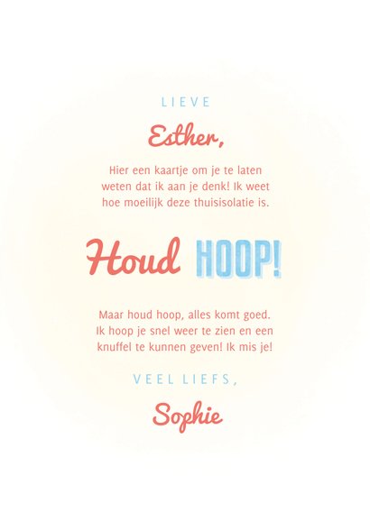 Make-A-Wish kaartje houd hoop met regenboogje en hartjes 3