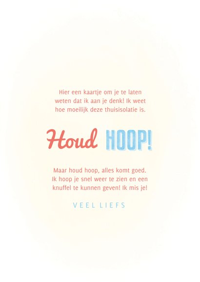 Make-A-Wish kaartje met regenboogje en hartjes houd hoop 3