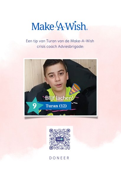 Make-A-Wish zomaar kaart always keep your smile 2