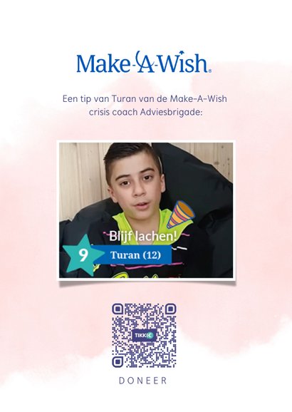 Make-A-Wish zomaar kaart always keep your smile 2