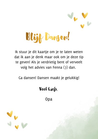 Make-A-Wishkaart blijf dansen dansen maakt je gelukkig 3