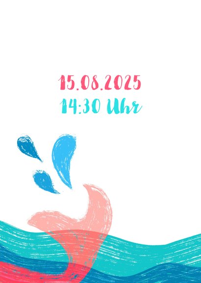 Meerjungfrau Einladung zur Schwimmparty 2