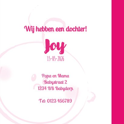 Meisje geboren BLIJ gezichtje R 3