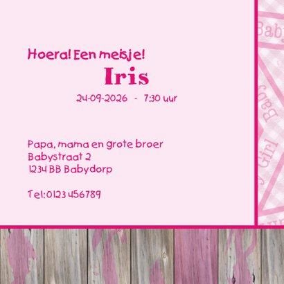 Meisje geboren GROTE BROER 3
