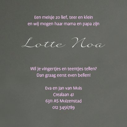 Meisje Muizenhart fotokaart 3