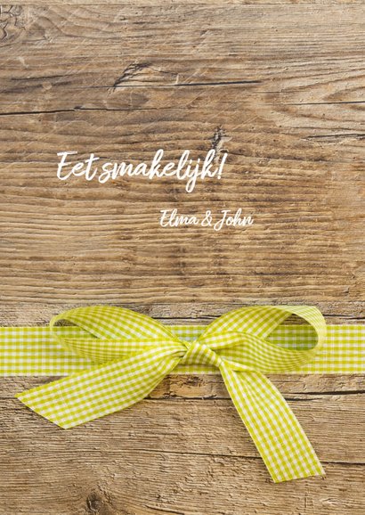 menukaart hout met bestek 2