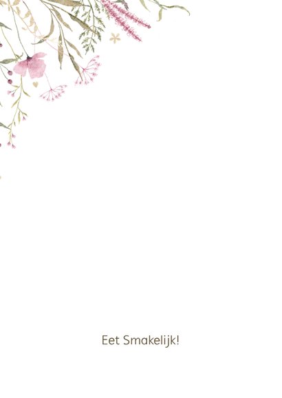 Menukaart veldbloemen  2