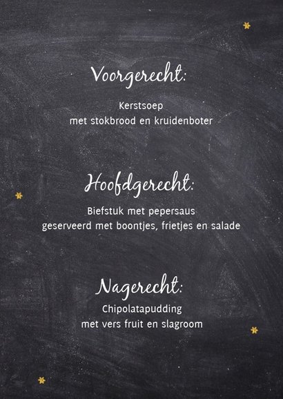 Menukaart voor de kerst 3