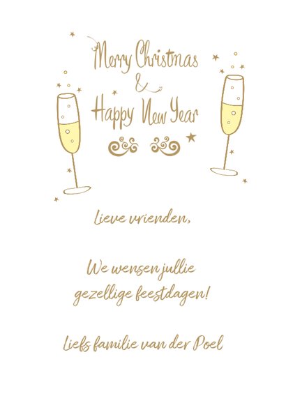 Merry Christmas & Happy New Year champagne bubbles 3