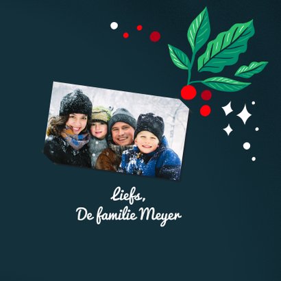 Merry Christmas groene bladeren illustratie 3