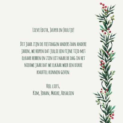 Merry Christmas kerstkrans besjes - kerstkaart 3