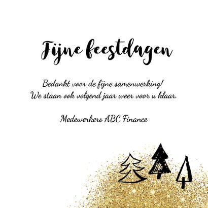 Merry Christmas met gouden glitters 3