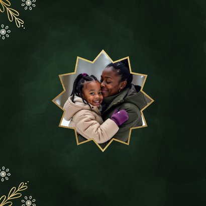 Merry christmas sneeuwvlok typografie met goudfolie 2