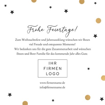 Merry-Christmas-Weihachtskarte Punkte und Sterne 3