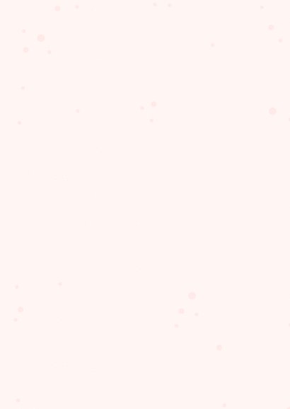 Minimalistisch geboortekaartje met bloem en vlinders Achterkant