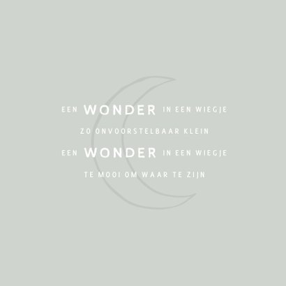 Minimalistisch geboortekaartje met maantje 2