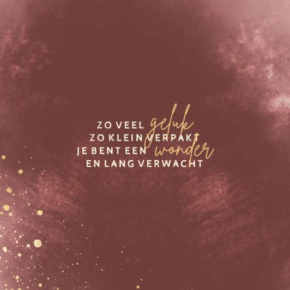 Minimalistisch geboortekaartje terra roze stijlvol 2